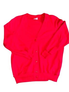 Weekenders Womens Red Cardigan Sweater Medium Button Front Classic Soft